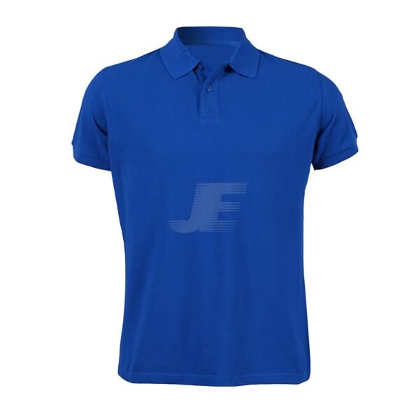 Mens Solid Blue Color Two Button Short Sleeve Polo Shirt