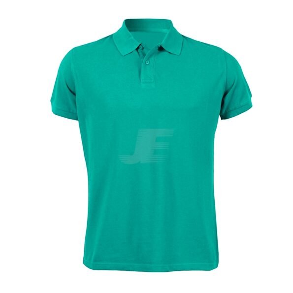 Mens Solid Color Two Button Short Sleeve Polo Shirt