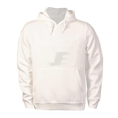 Mens Heavyweight Pullover White Fleece Hoodie
