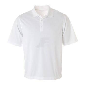 Mens Lightweight Quick Dry White Interlock Golf Shirt