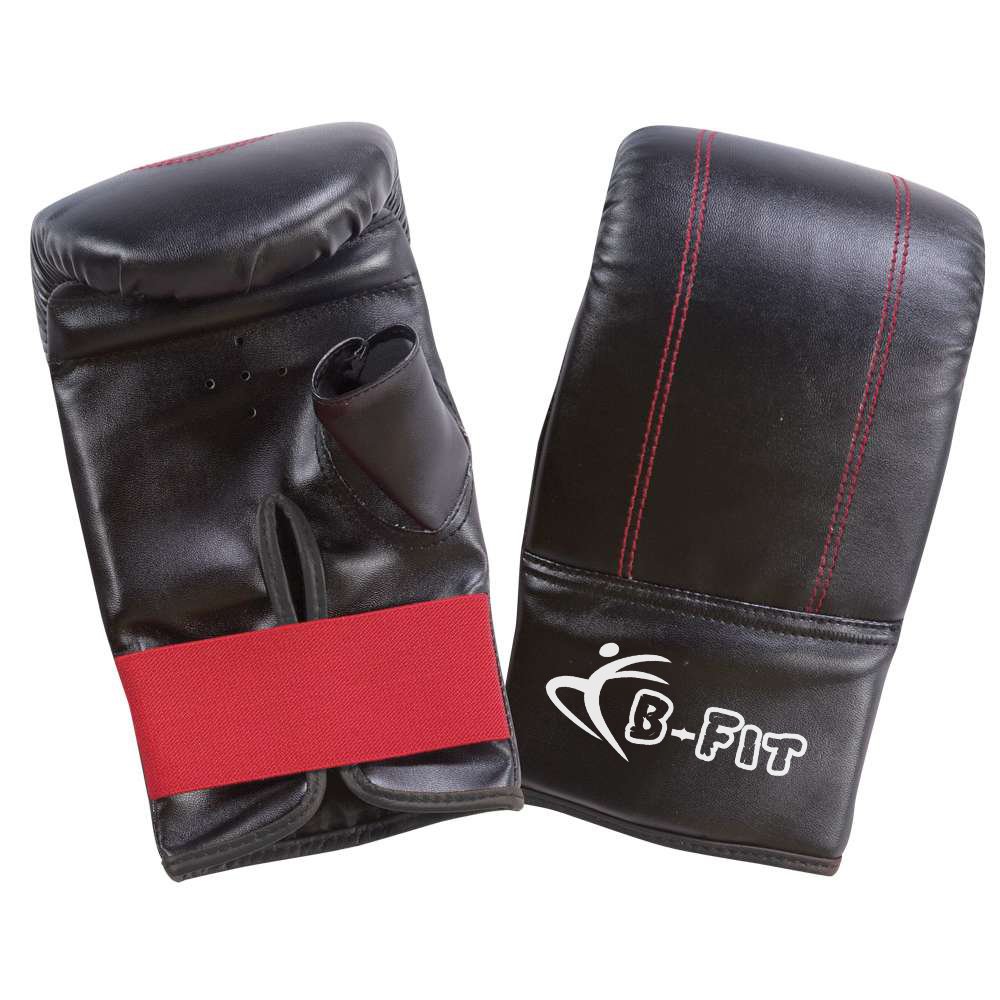 Black Leather Bag Mitts With Red Stitching Design Black Leather Bag Mitts With Red Stitching Design