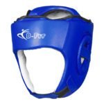 Blue Color Genuine Leather Boxing Head Guard