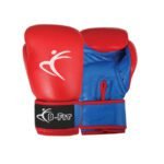 Red and Blue Professional Leather Boxing Gloves