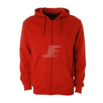 Mens Red Zip UP Fleece Hoodie