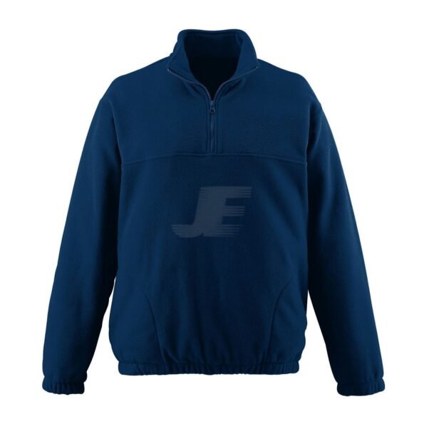 Mens 1/4 Zip Navy Blue Polar Fleece Jacket