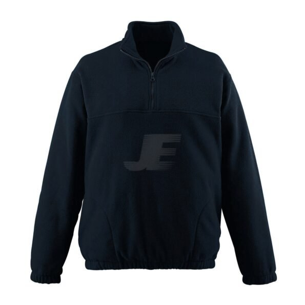 Mens 1/4 Zip Black Polar Fleece Jacket