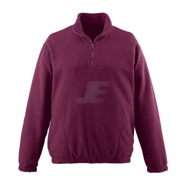 Mens 1/4 Zip Maroon Fleece Jacket