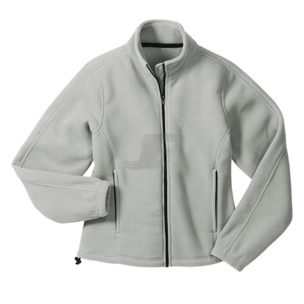 Women Full Zip Light Grey Fleece Jacket