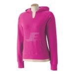 Ladies Lightweight V Neck Polar Fleece Hoodie