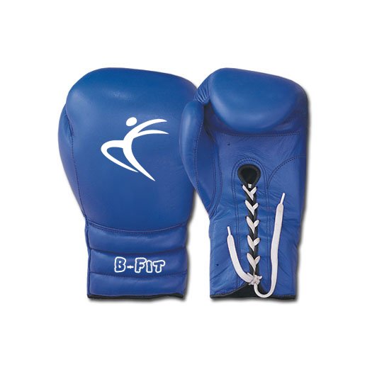 Blue Color Leather Boxing Gloves Cuff with Laces Closure Blue Color Leather Boxing Gloves Cuff with Laces Closure