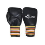 Black Leather Boxing Gloves King Size Cuff Closure