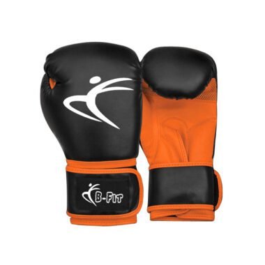 Orange Professional Leather Boxing Gloves