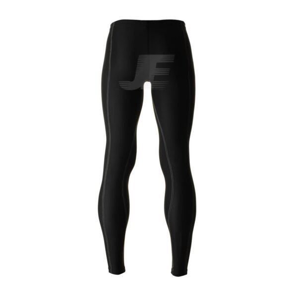 Mens Gym Workout Wear Black Multi Panel Compression Pant