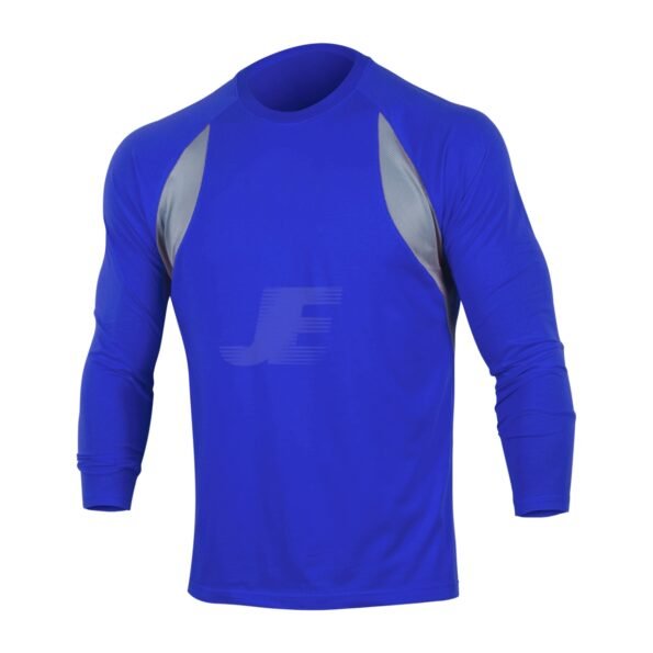 Mens Raglan Long Sleeve Compression Top With Mesh Panel