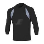 Mens O Neck Long Sleeve Rash Guard With Mesh Panel