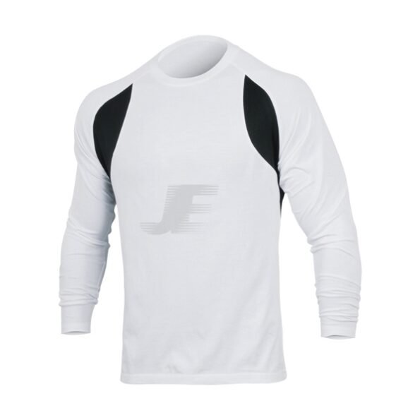 Mens Raglan Long Sleeve Compression Top With Mesh Panel