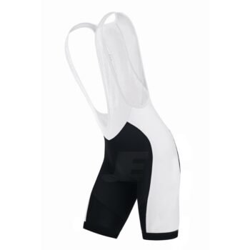 Mens Black & White Cycling Bib Shorts