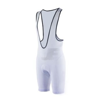 White 4 Way Stretch Fabric Gel Padded Cycling Bib Shorts