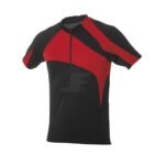 Mens Black & White Half Zip Short Sleeve Cycle Jersey