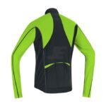 Mens Hi Viz Full Zip Long Sleeve Winter Cycling Jersey