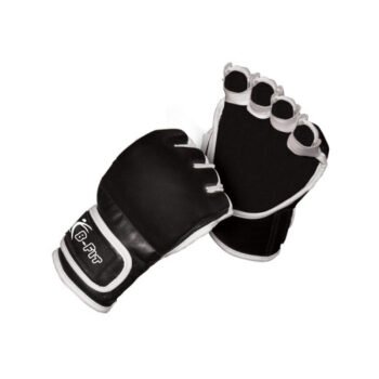 Black Leather Grappling Gloves