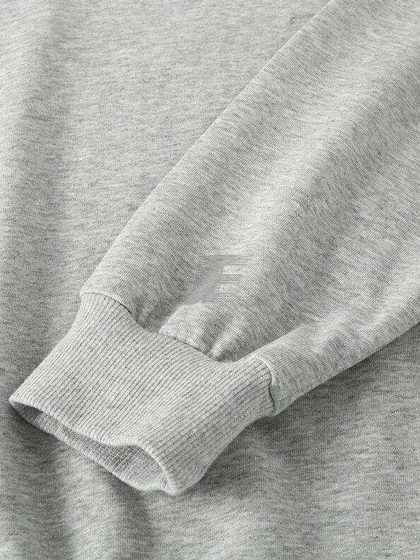 Blank Heather Grey Cotton Fleece Sweatshirt