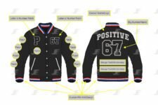Customized Embroidery Patches Cotton Fleece College Jacket