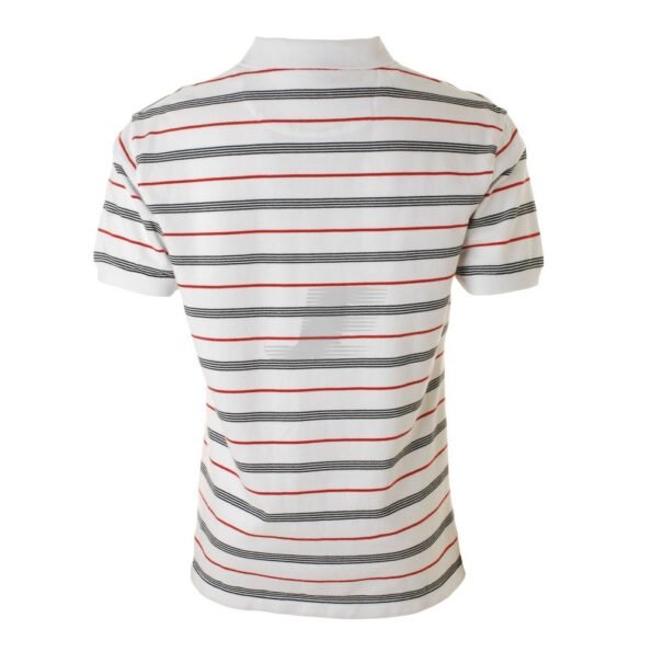 Mens Short Sleeve Line Stripes Rugby Polo Shirt