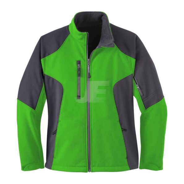 Mens Green Waterproof Winter Softshell Jacket