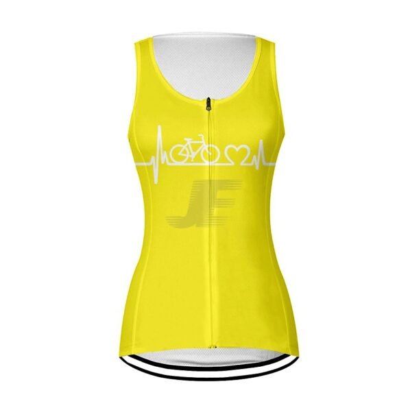 Women Customized Sublimation Printed Sleeveless Cycling Jersey