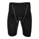 Mens Contrast Stitch Base Layers Black Compression Shorts