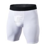 Mens Base Layers Grey Compression Shorts With Front Mesh