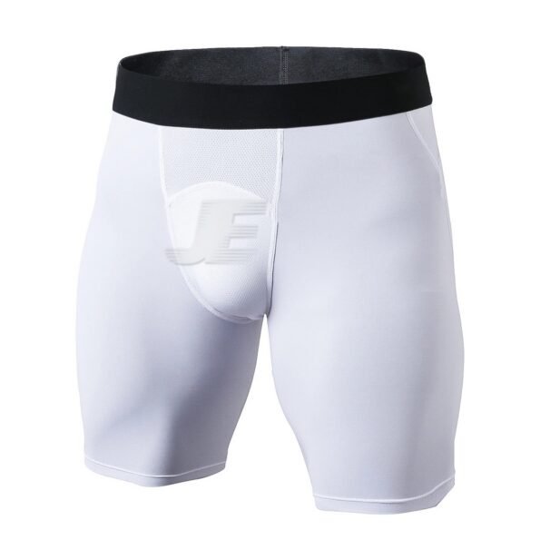 Mens Breathable Base Layers White Compression Shorts