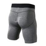 Mens Base Layers Grey Compression Shorts With Front Mesh