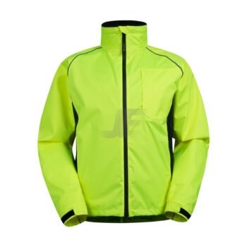 Lined High Visibility Fluorescent Waterproof Rain Jacket