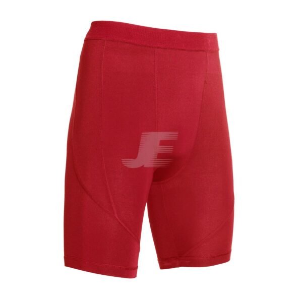Mens Gym Workout Wear Red Long Compression Shorts