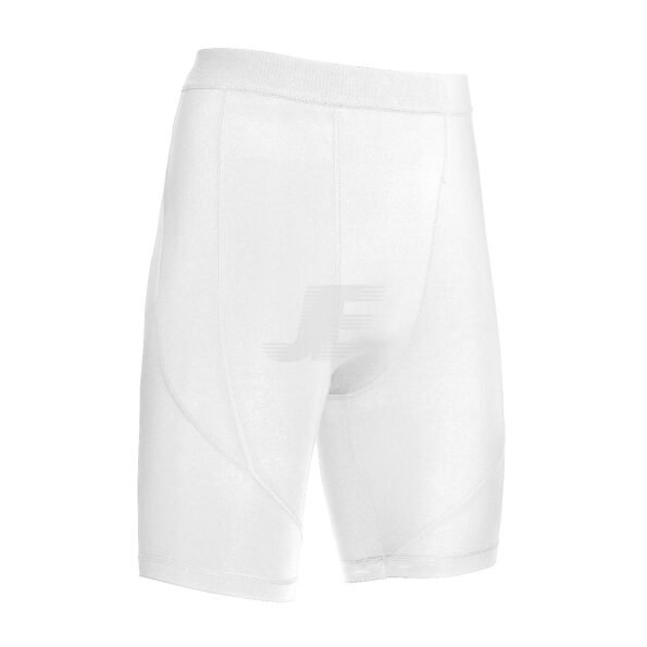 Mens Gym Workout Wear White Long Compression Shorts