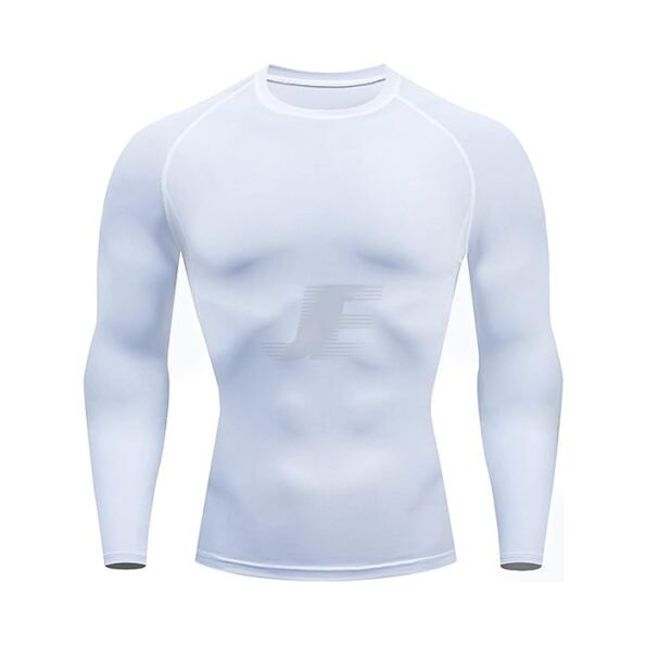 Mens Base Layers White Long Sleeve Compression Shirt