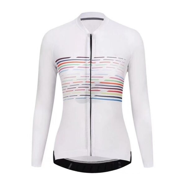 Women Custom Sublimation Printed Long Sleeve Cycling Jersey