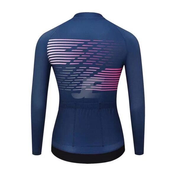 Women Custom Sublimation Printed Long Sleeve Cycling Jersey