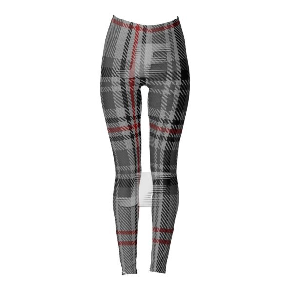 Women Checkered Design Sublimation Printed Yoga Workout Leggings