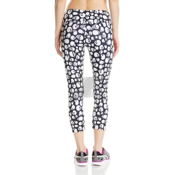 Women Custom Sublimation Printed 3/4 Length Yoga Leggings