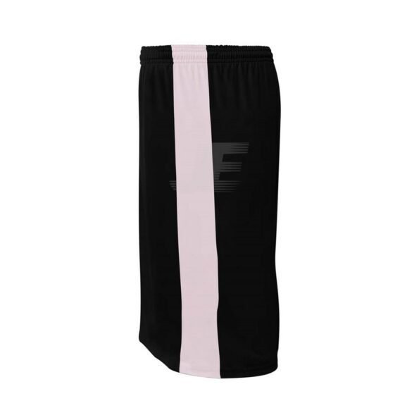 Contrast Panel Long Inseam Interlock Reversible Basketball Shorts
