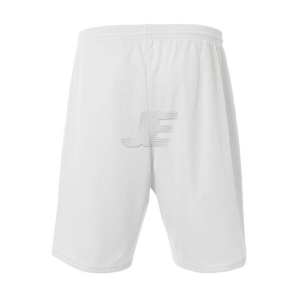 Multipurpose Long Inseam White Tricot Mesh Training Shorts