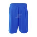 Multipurpose Textured Mesh Blue Pocketed Training Shorts
