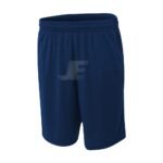 Multipurpose Textured Mesh Blue Pocketed Training Shorts