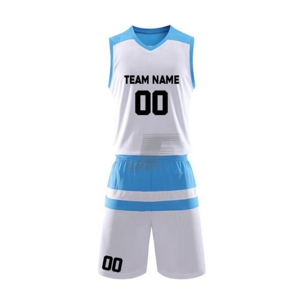 Custom Name Numbers Two Color Cut & Sew Basketball Uniform