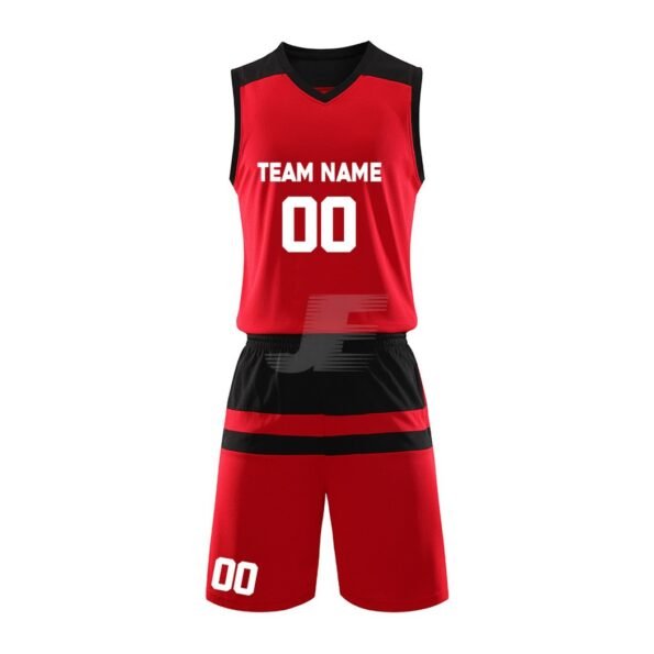 Custom Name Numbers Two Color Cut & Sew Basketball Uniform