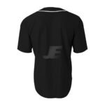 Black Front Button Mesh Short Sleeve Baseball Jersey