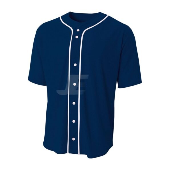 Black Front Button Mesh Short Sleeve Baseball Jersey
